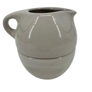 ussel Wright Iroquois Casual Gray China Stacking Creamer & Sugar Bowl